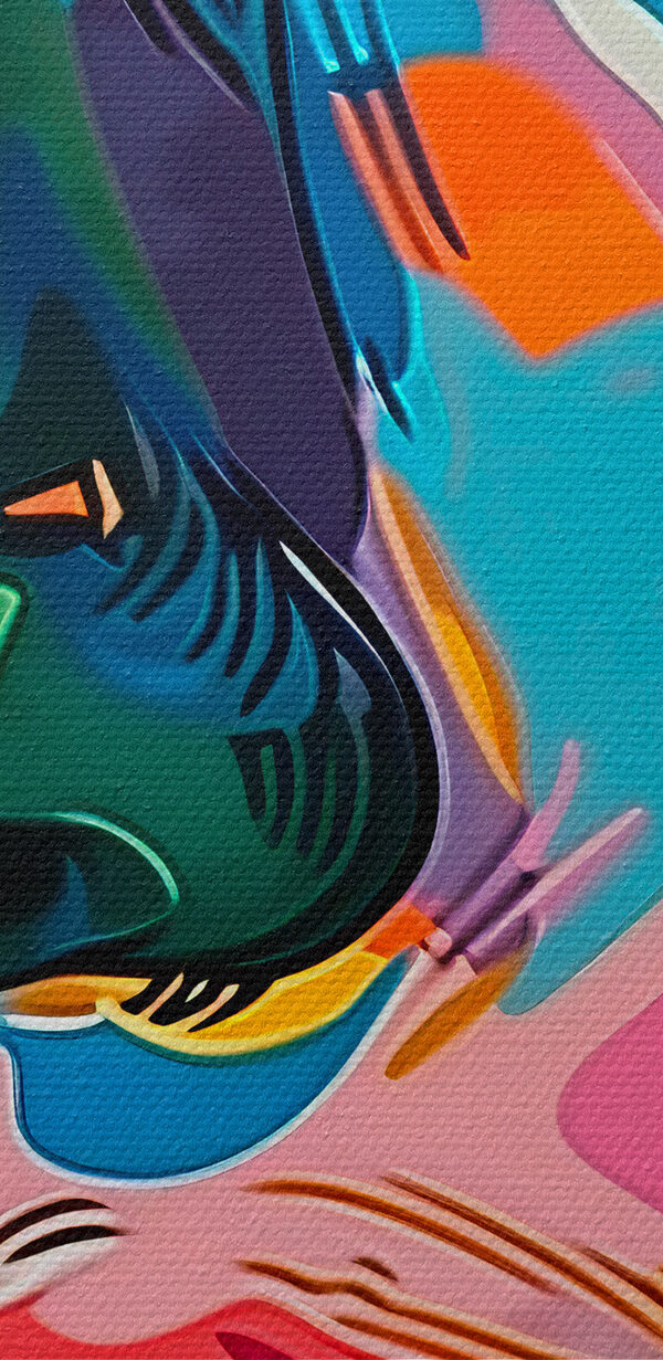 Le visage coloré d'une femme Le visage coloré d'une femme