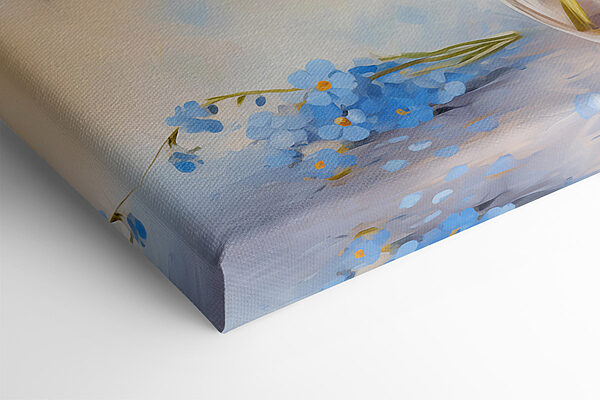 Peinture de fleurs bleues dans un vase Peinture de fleurs bleues dans un vase