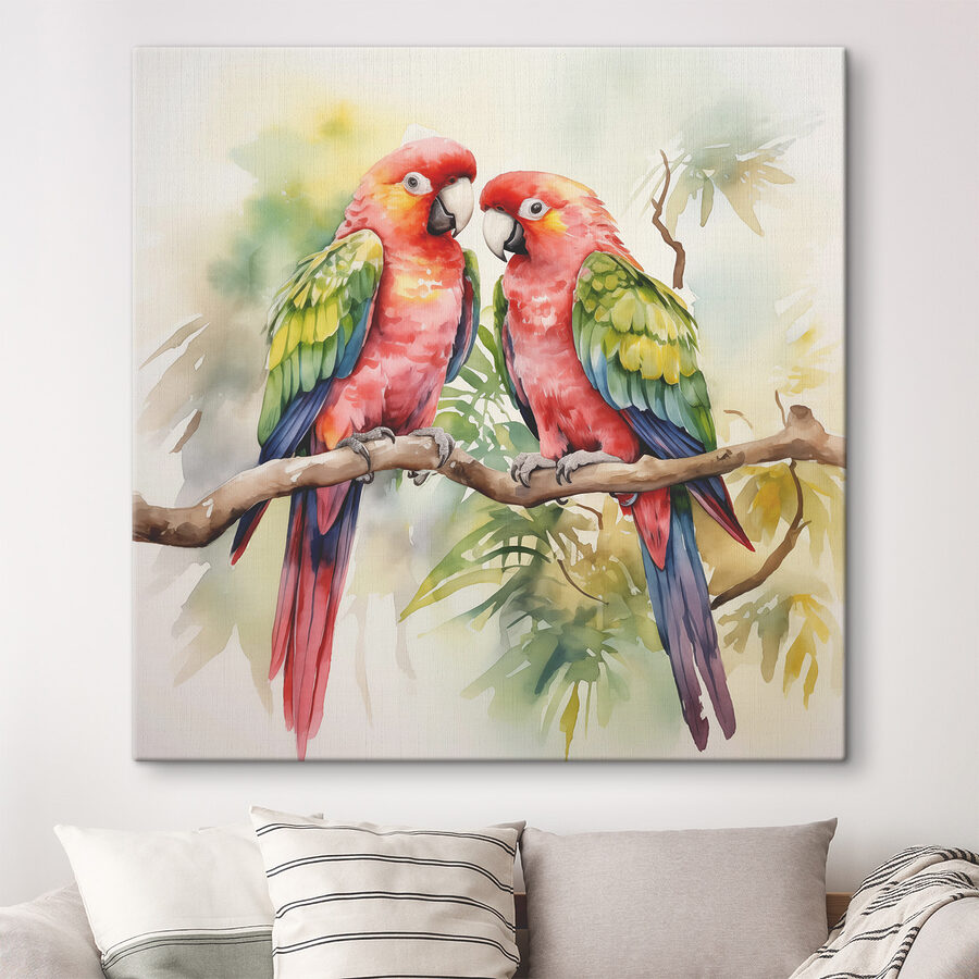 Deux oiseaux sur une branche