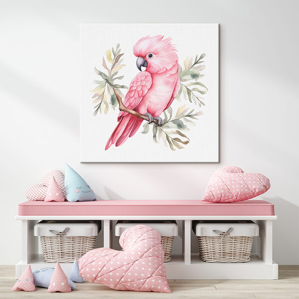 Un oiseau rose sur une branche Un oiseau rose sur une branche