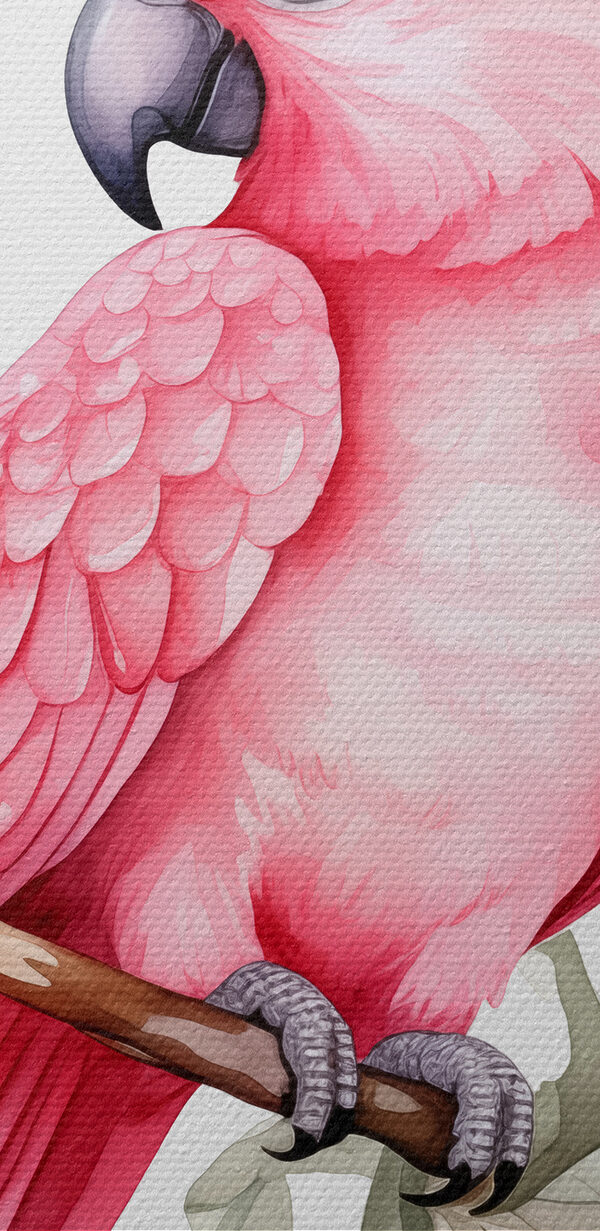 Un oiseau rose sur une branche Un oiseau rose sur une branche