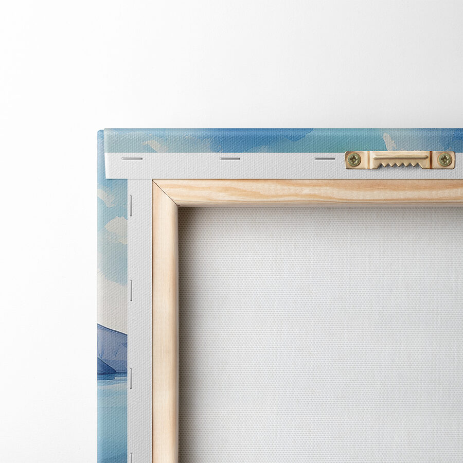 Peinture à l'aquarelle d'une ville sur une falaise