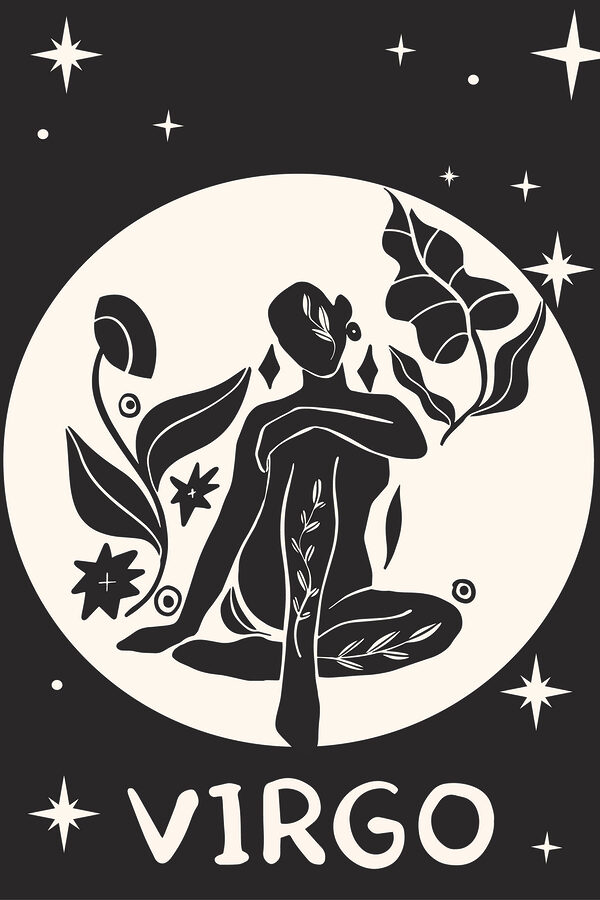 Dessin en noir et blanc d'une femme assise en position du lotus Dessin en noir et blanc d'une femme assise en position du lotus