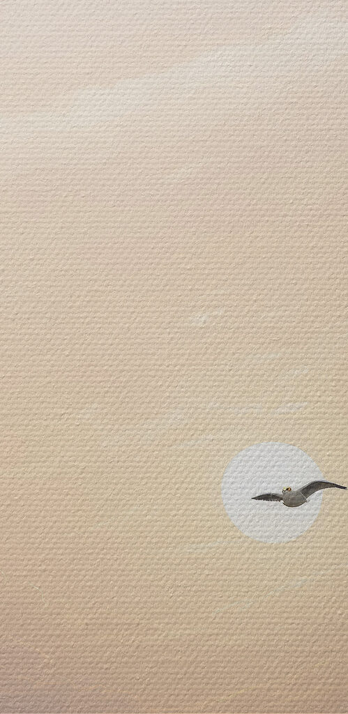 A seagull flying over water A seagull flying over water