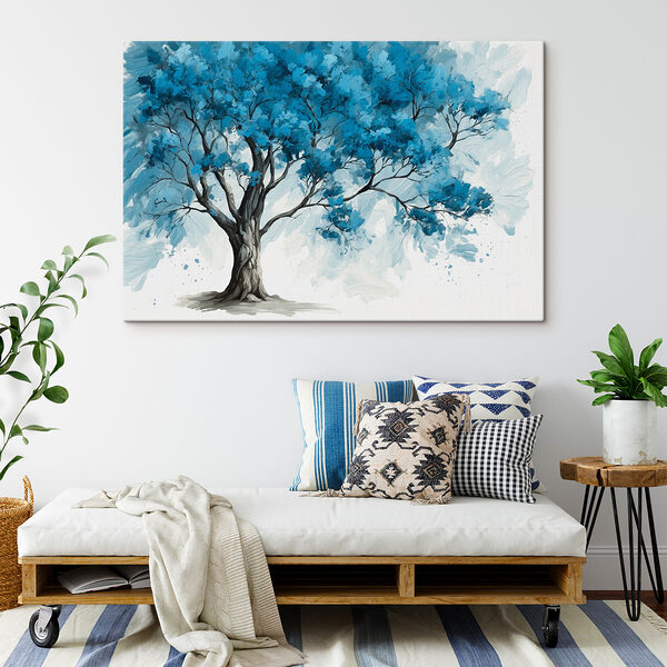 Un arbre aux feuilles bleues Un arbre aux feuilles bleues