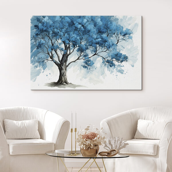 Un arbre aux feuilles bleues Un arbre aux feuilles bleues