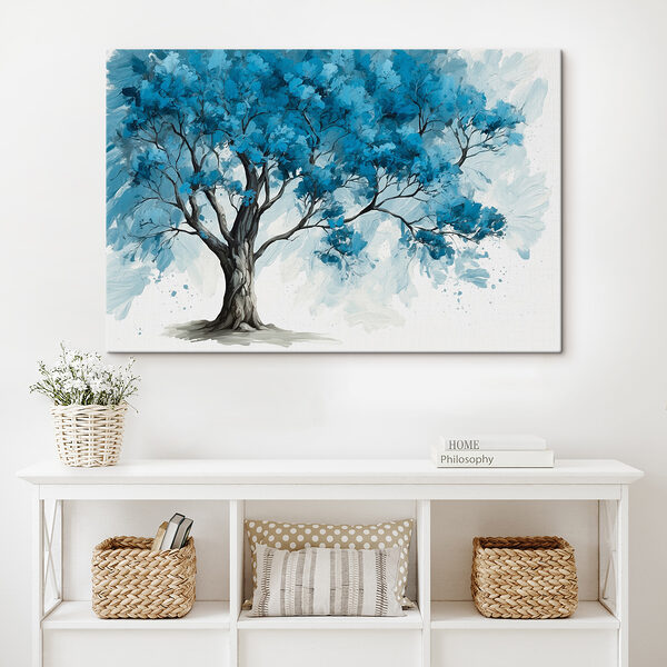Un arbre aux feuilles bleues Un arbre aux feuilles bleues