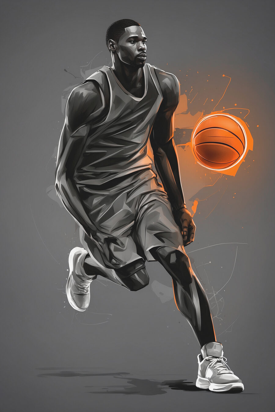 Un joueur de basket-ball avec un ballon