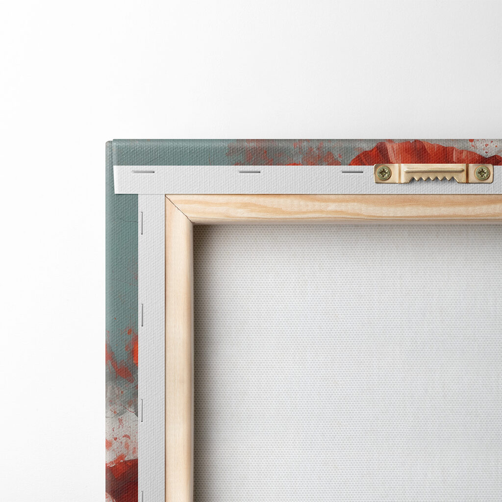 A woman with red flowers on her head