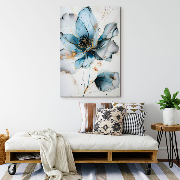 Abstract blue flower with elegant lines Abstract blue flower with elegant lines