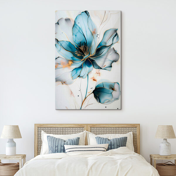 Abstract blue flower with elegant lines Abstract blue flower with elegant lines