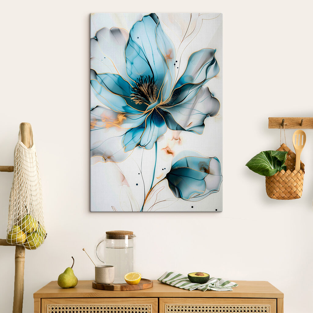 Abstract blue flower with elegant lines Abstract blue flower with elegant lines
