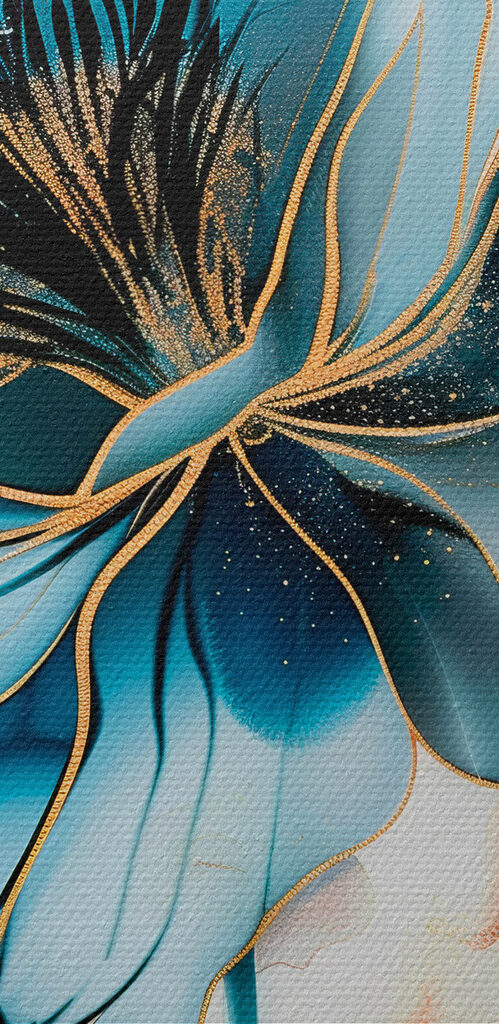 Abstract blue flower with elegant lines Abstract blue flower with elegant lines