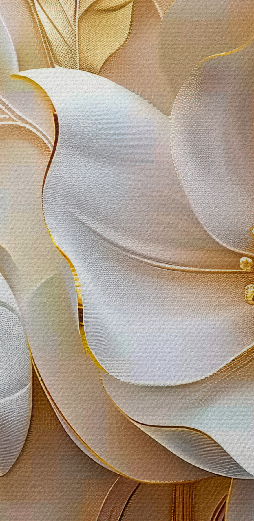 Motif floral élégant avec des fleurs blanches