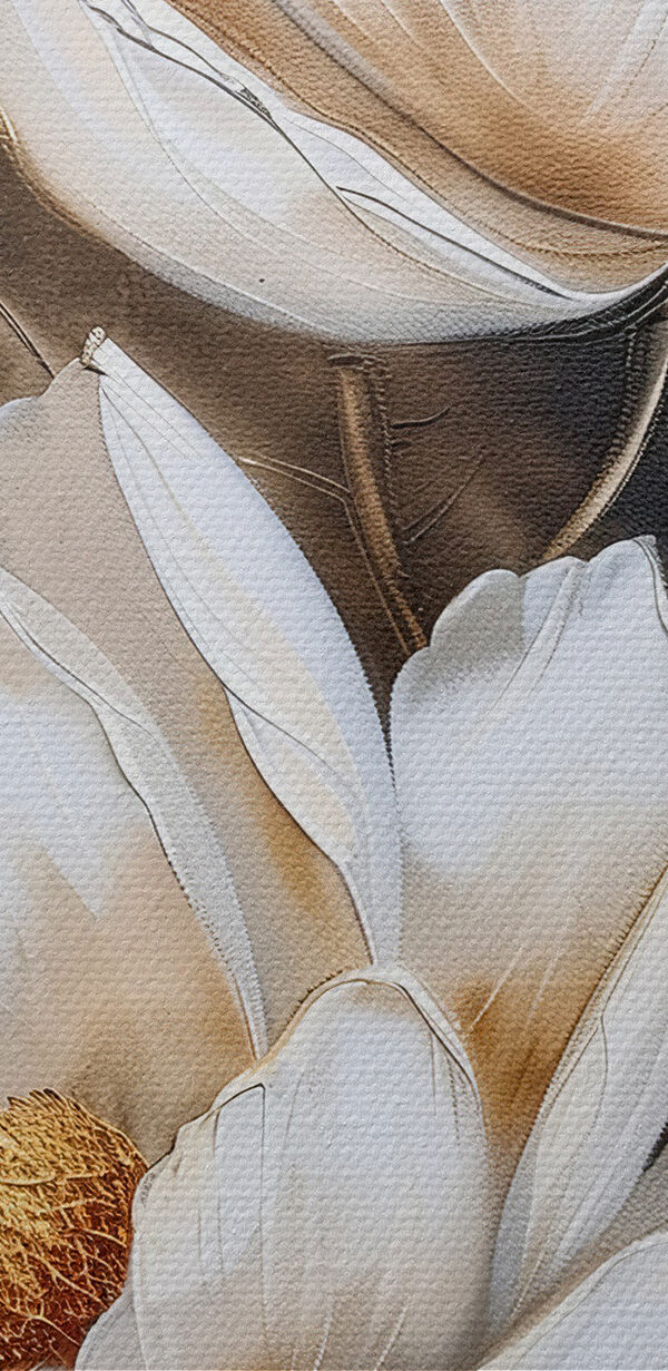 Peinture de fleurs sur fond gris Peinture de fleurs sur fond gris