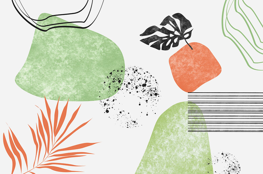 Un art vert et orange