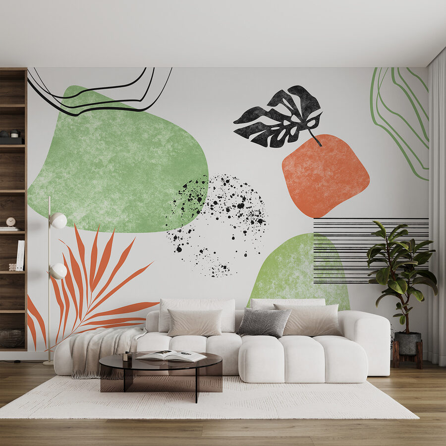 Un art vert et orange