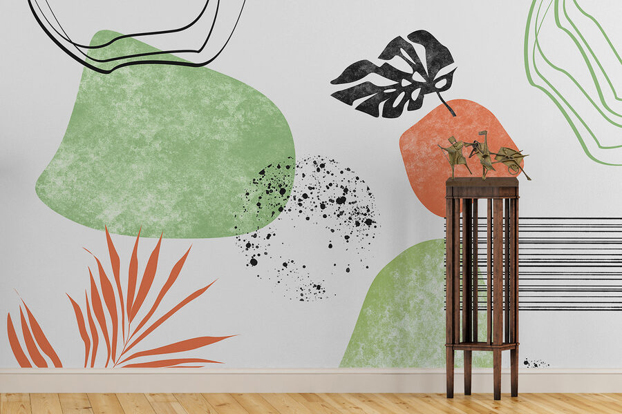 Un art vert et orange