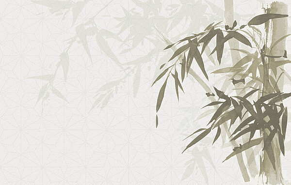 Feuilles de bambou sur fond blanc Feuilles de bambou sur fond blanc