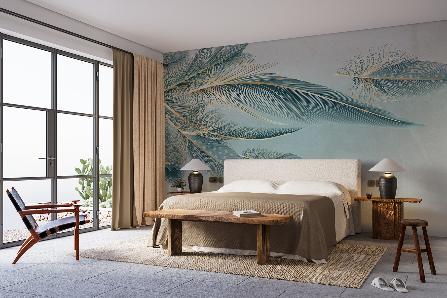 A group of feathers on a white background A group of feathers on a white background