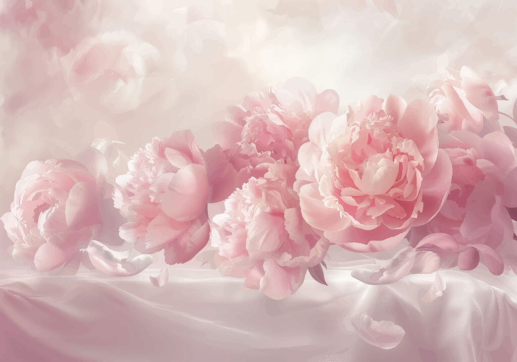 Un groupe de fleurs roses Un groupe de fleurs roses