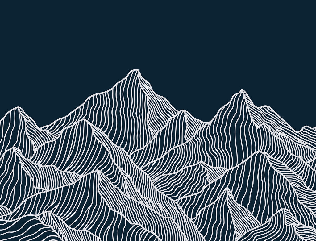 Une ligne blanche sur une montagne Une ligne blanche sur une montagne