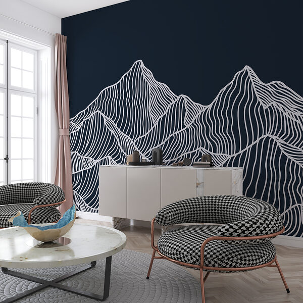 Une ligne blanche sur une montagne Une ligne blanche sur une montagne