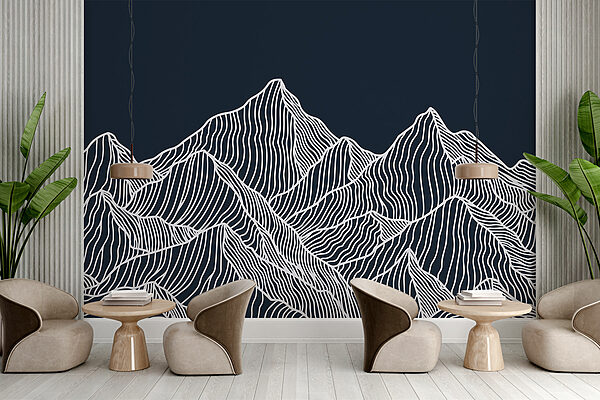 Une ligne blanche sur une montagne Une ligne blanche sur une montagne