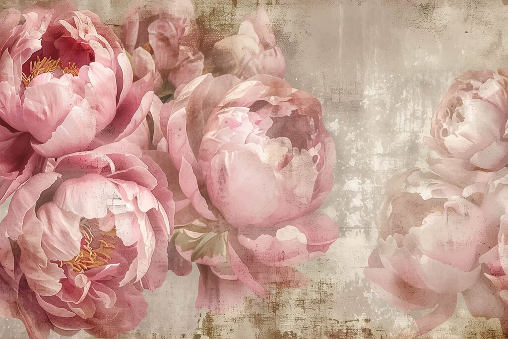 Un groupe de fleurs roses Un groupe de fleurs roses