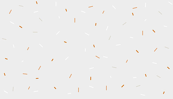 Un saupoudrage blanc et orange sur fond gris Un saupoudrage blanc et orange sur fond gris