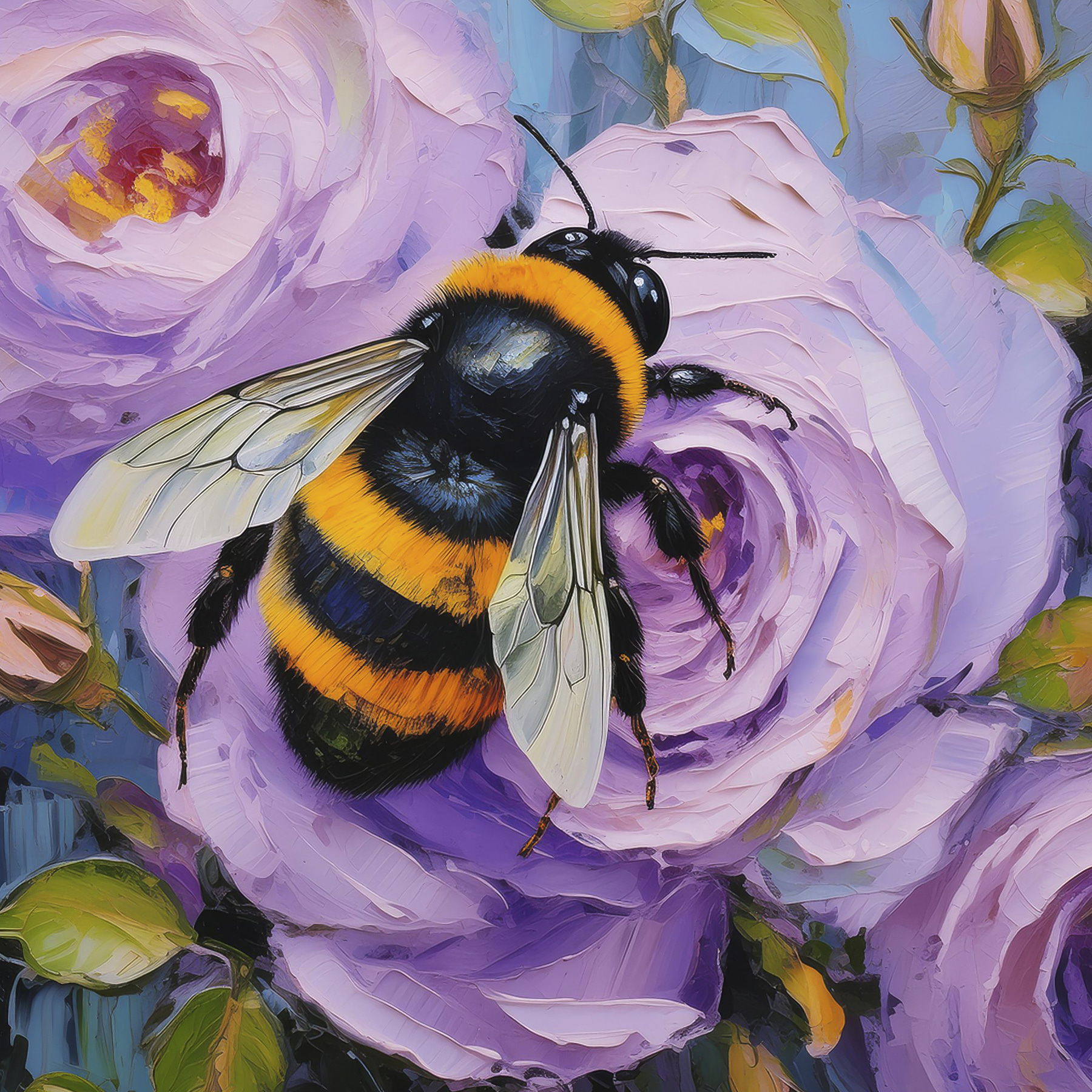 A bee on a flower