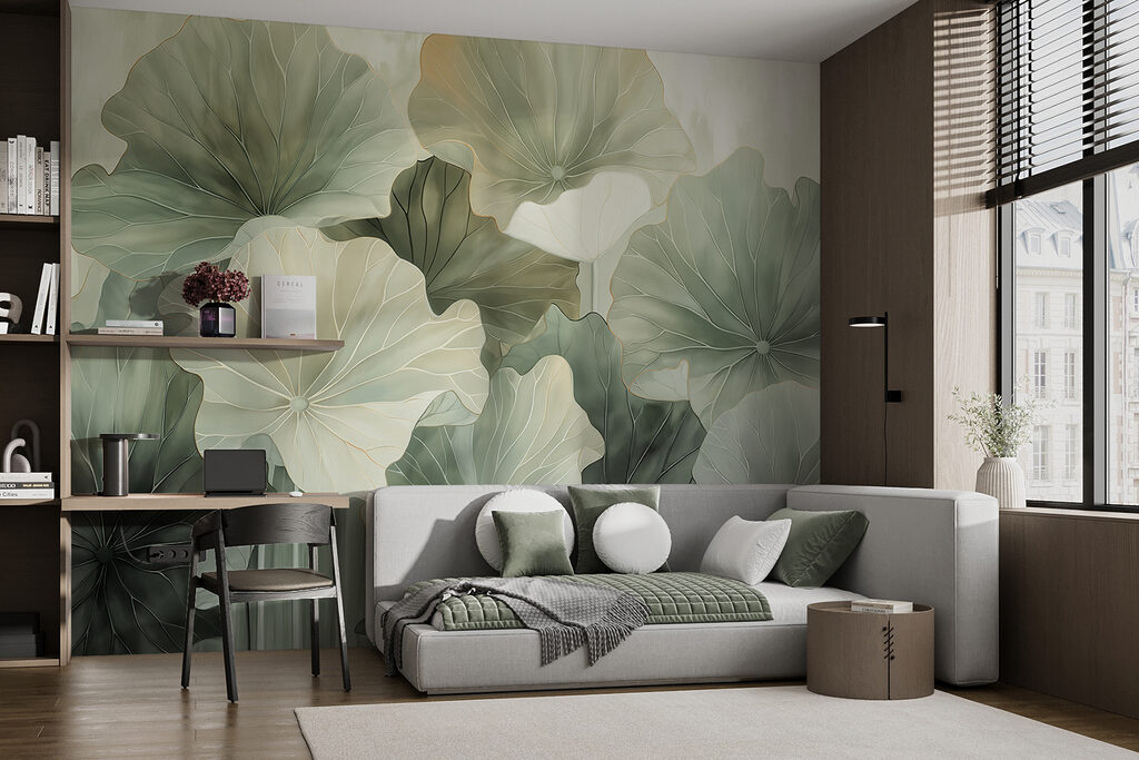 A group of leaves with a light background