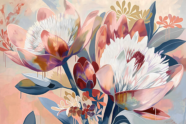 Peinture de fleurs sur une surface Peinture de fleurs sur une surface