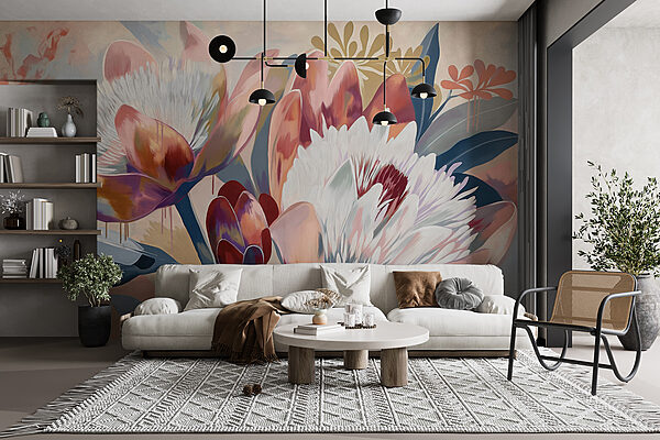 Peinture de fleurs sur une surface Peinture de fleurs sur une surface