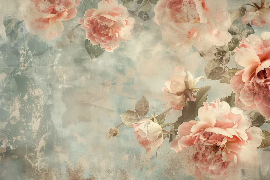 Un groupe de fleurs roses