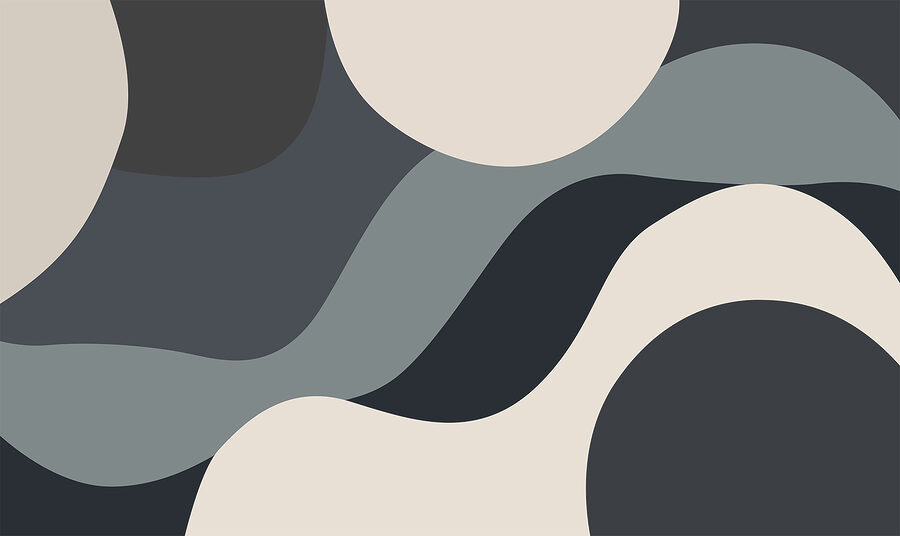 Des cercles et des lignes en noir et blanc