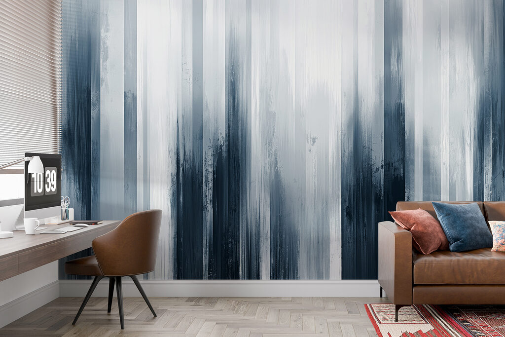 A close up of a painting