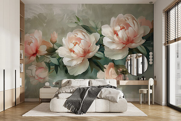 Un groupe de fleurs sur une surface blanche Un groupe de fleurs sur une surface blanche