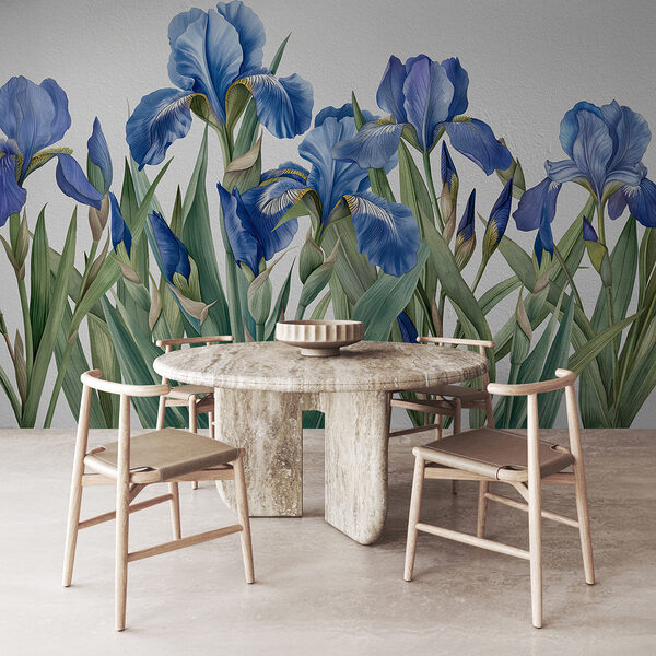 Un groupe de fleurs bleues Un groupe de fleurs bleues