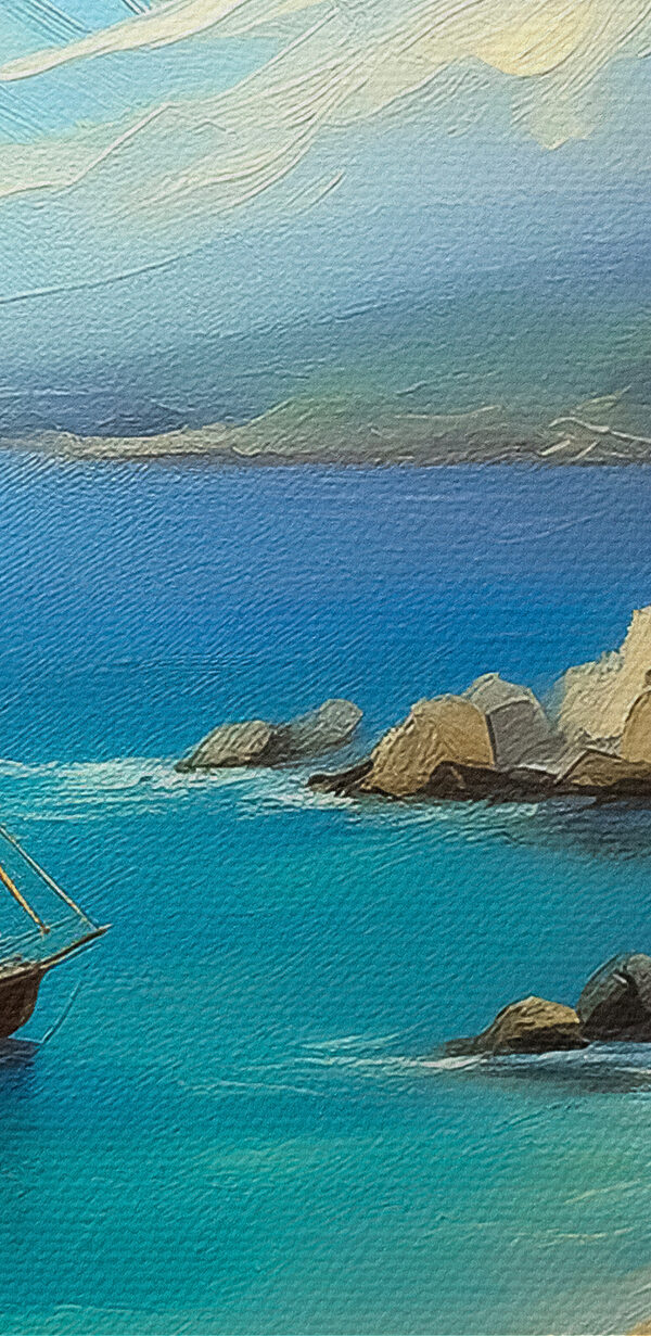 Peinture d'un bateau dans l'eau Peinture d'un bateau dans l'eau