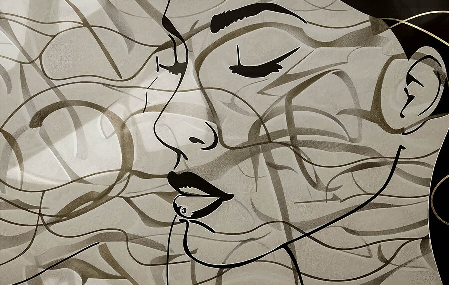 Dessin d'un visage de femme