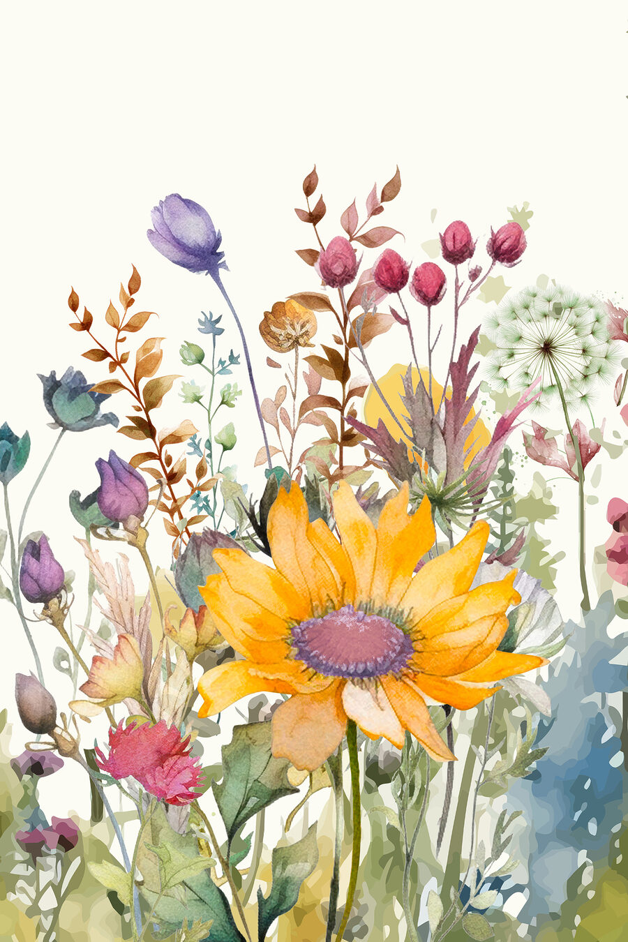 Une aquarelle de fleurs