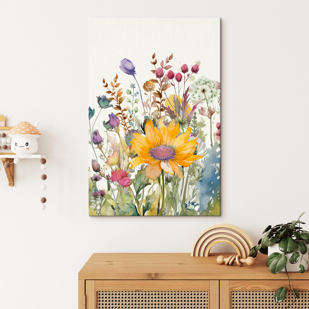 A watercolor painting of flowers A watercolor painting of flowers