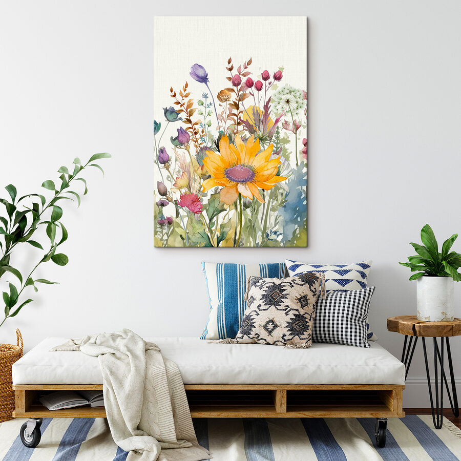Une aquarelle de fleurs