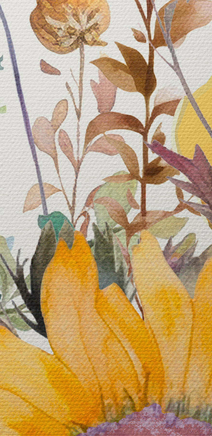 Une aquarelle de fleurs