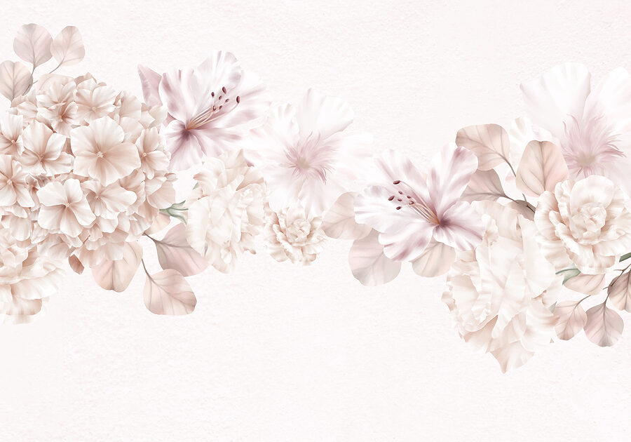 Groupe de fleurs sur fond blanc Groupe de fleurs sur fond blanc