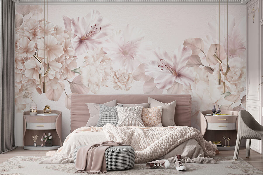 Groupe de fleurs sur fond blanc Groupe de fleurs sur fond blanc