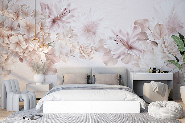 Groupe de fleurs sur fond blanc Groupe de fleurs sur fond blanc
