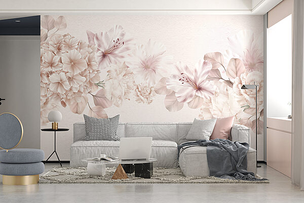 Groupe de fleurs sur fond blanc Groupe de fleurs sur fond blanc