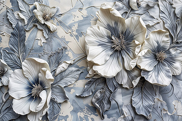Groupe de fleurs sur une surface Groupe de fleurs sur une surface